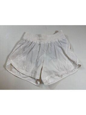 Lululemon Womens White Stretch Athletic Shorts Size 6 Nylon Blend  (Z462)